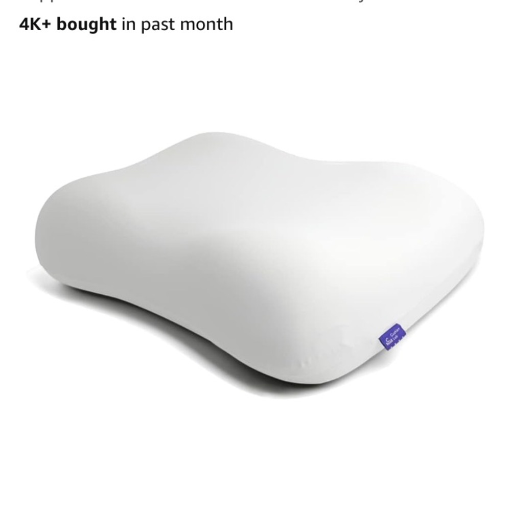 White Ergonomic Memory Foam Pillow